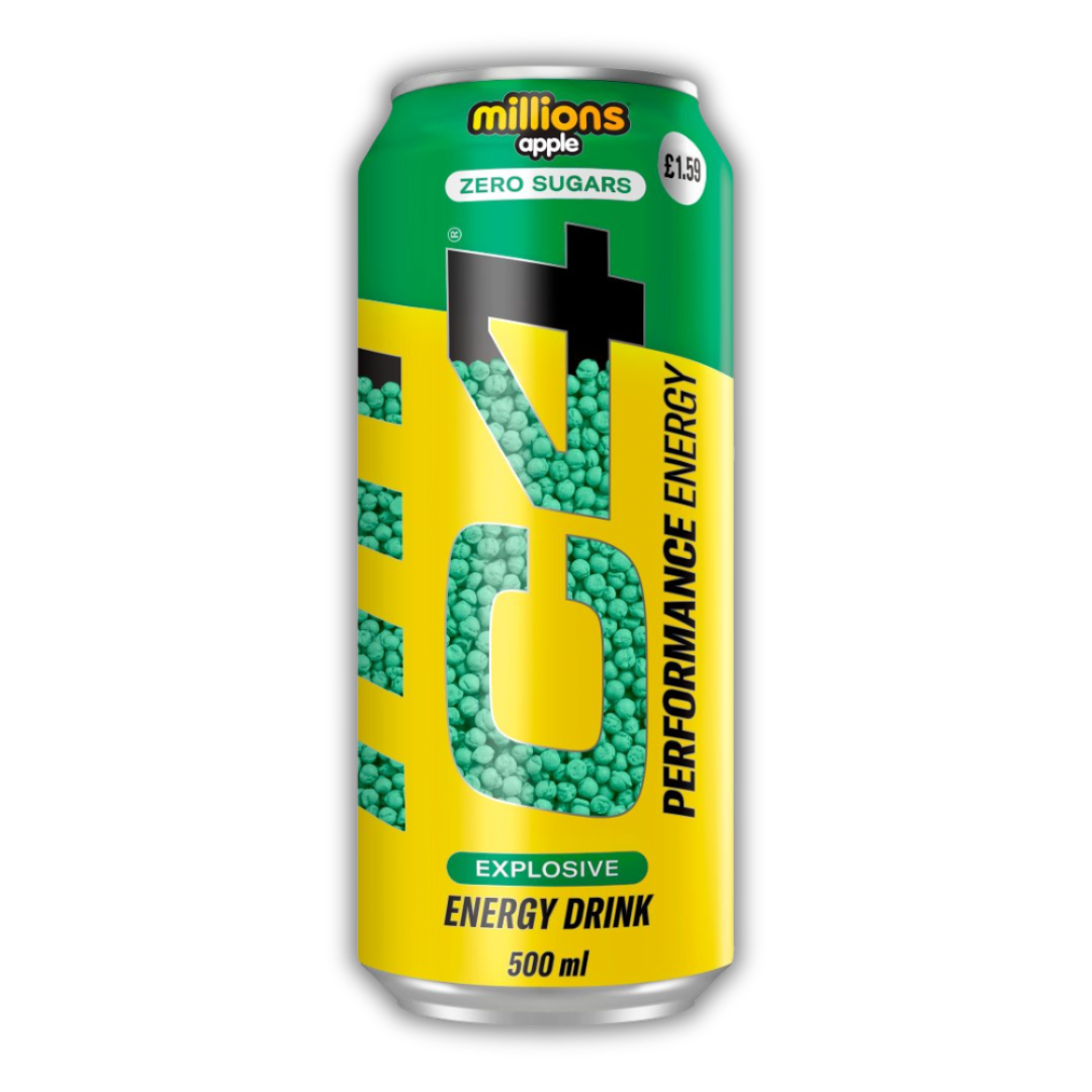 C4 Millions Apple Energy Drink – 24 Pack