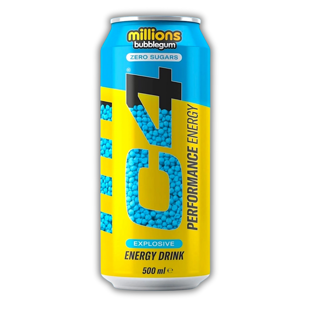 C4 Millions Bubblegum Energy Drink – 24 Pack