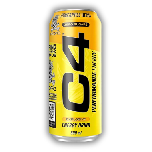 C4 Pineapple Head Energy Drink – 24 Pack