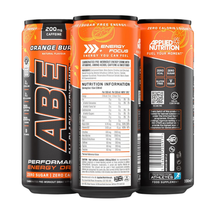 ABE Orange Burst Energy Drink – 12 Pack